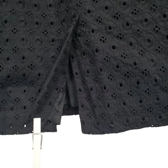 JNY Collection Sz 12 Skirt Embroidered Eyelet Knee Pencil Lined Feminine Office - Picture 9 of 9